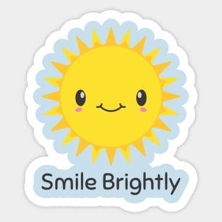 Smile Brightly Sun Sticker